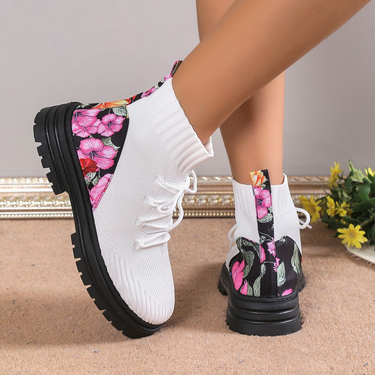 Bottines Chaussettes Auraqo Sorties Florales